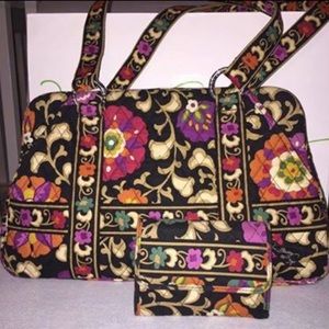 Vera Bradley Squared away w/ matching Euro Wallet